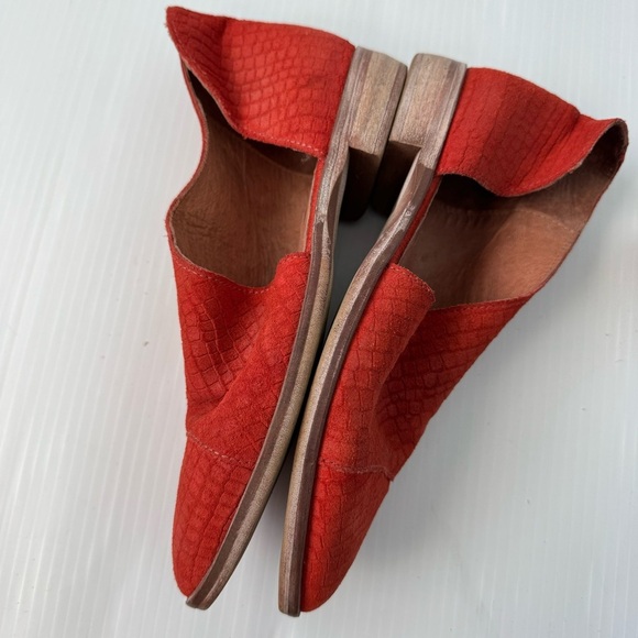 Free People D’orsay Royale flats size: 37 / 6.5-7 us red alligator embossed - Picture 8 of 14